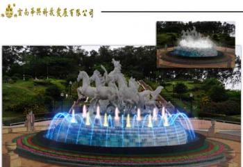 昆明陽(yáng)宗海春城海岸多處音樂噴泉、跑泉、瀑布、冷霧項(xiàng)目